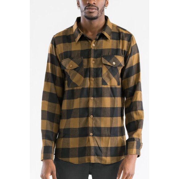Checkered Long Sleeve Flannel Shirt - Picture 1 of 8